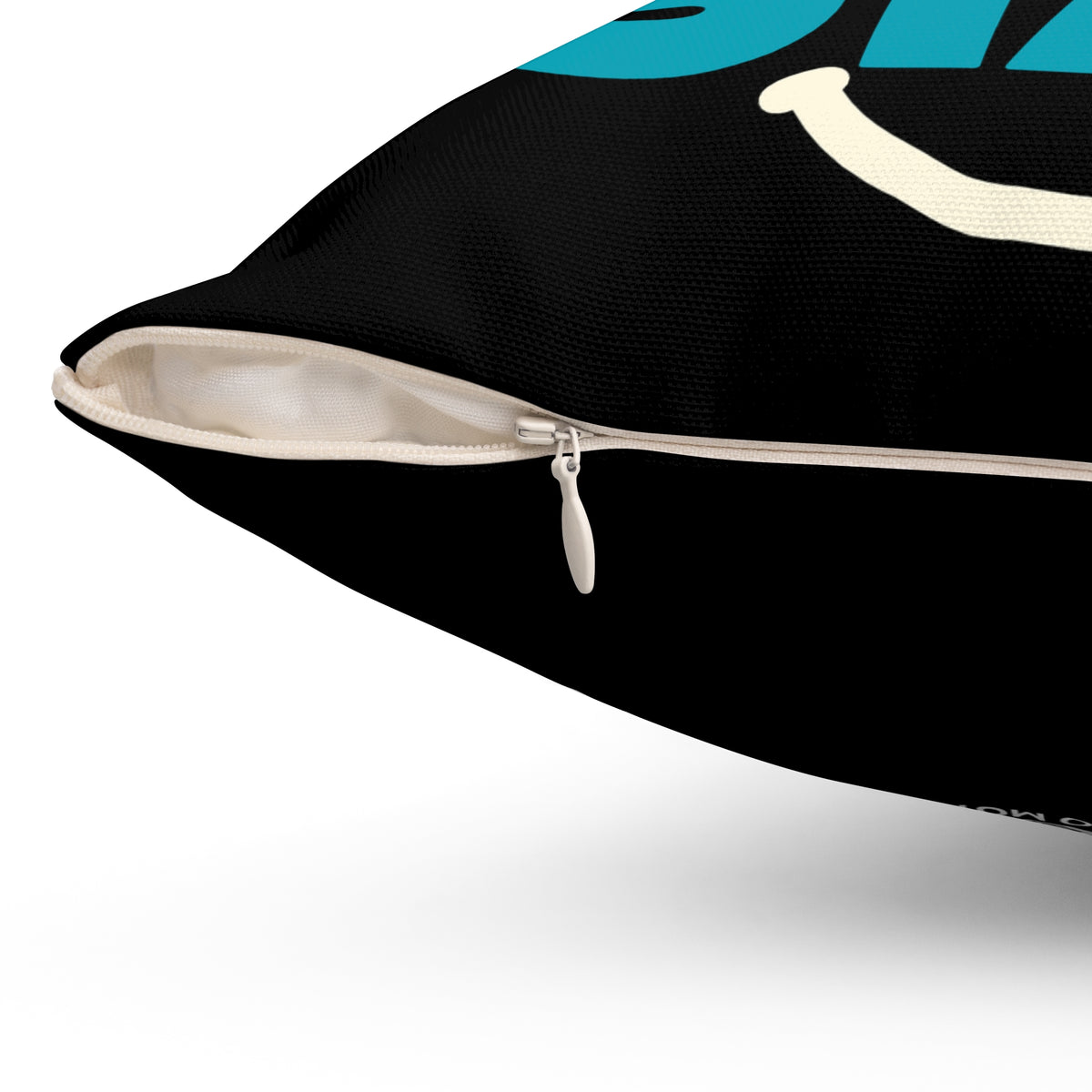 My Life Is A Comedy And I'm The Star. Black Spun Polyester Square Pillow — Modern & Minimalist