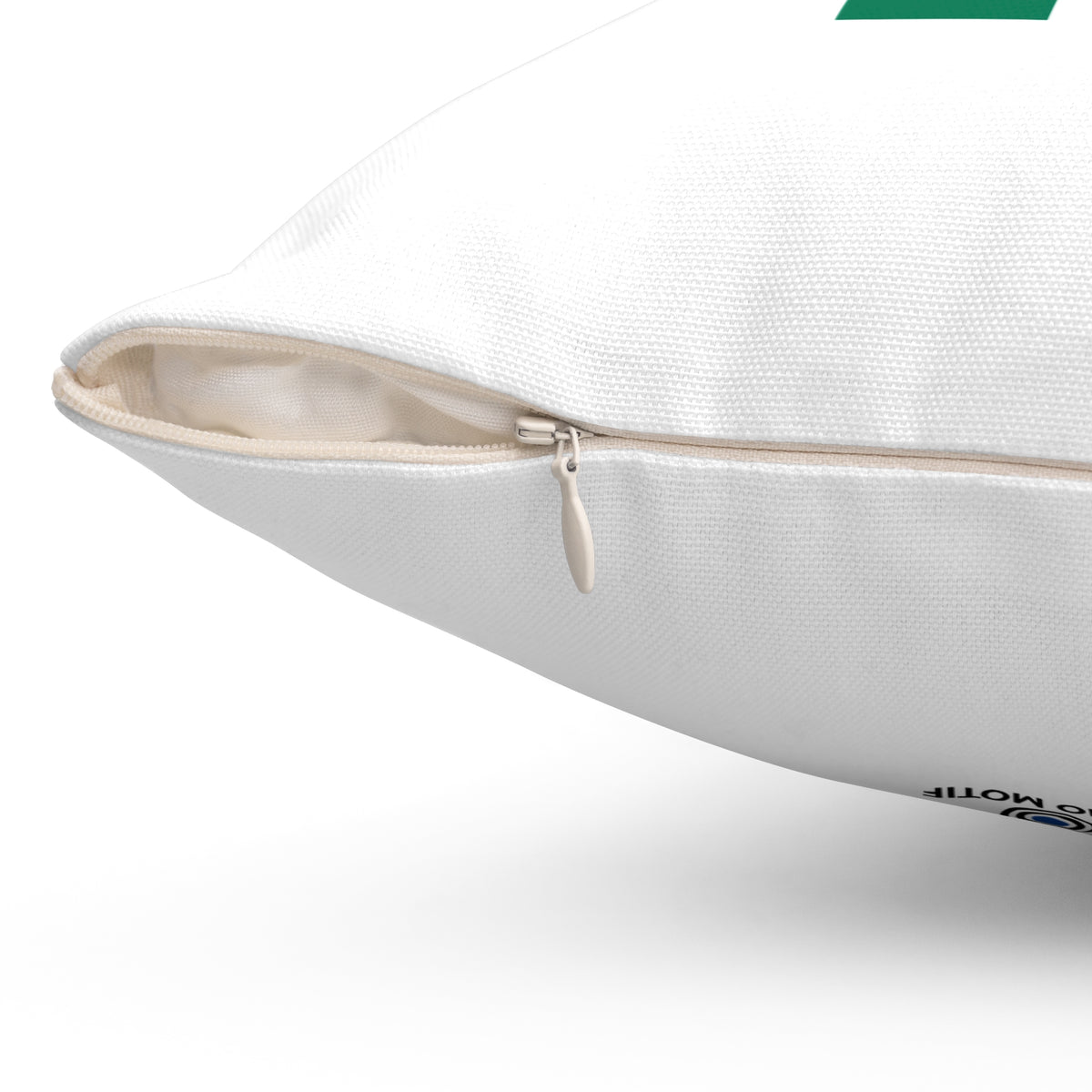 Create Your Own Momentum. White Spun Polyester Square Pillow — Modern & Minimalist