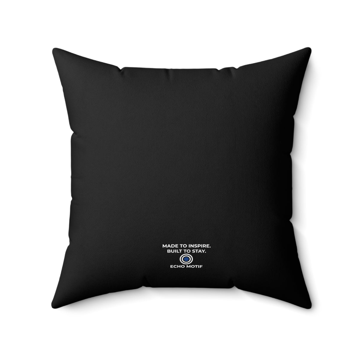 My Energy Is Non-Negotiable Black Spun Polyester Square Pillow — Grunge & Vibrant