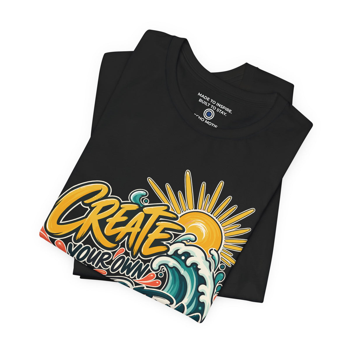 Create Your Own Momentum. — Inspirational & Artistic — Black — folded