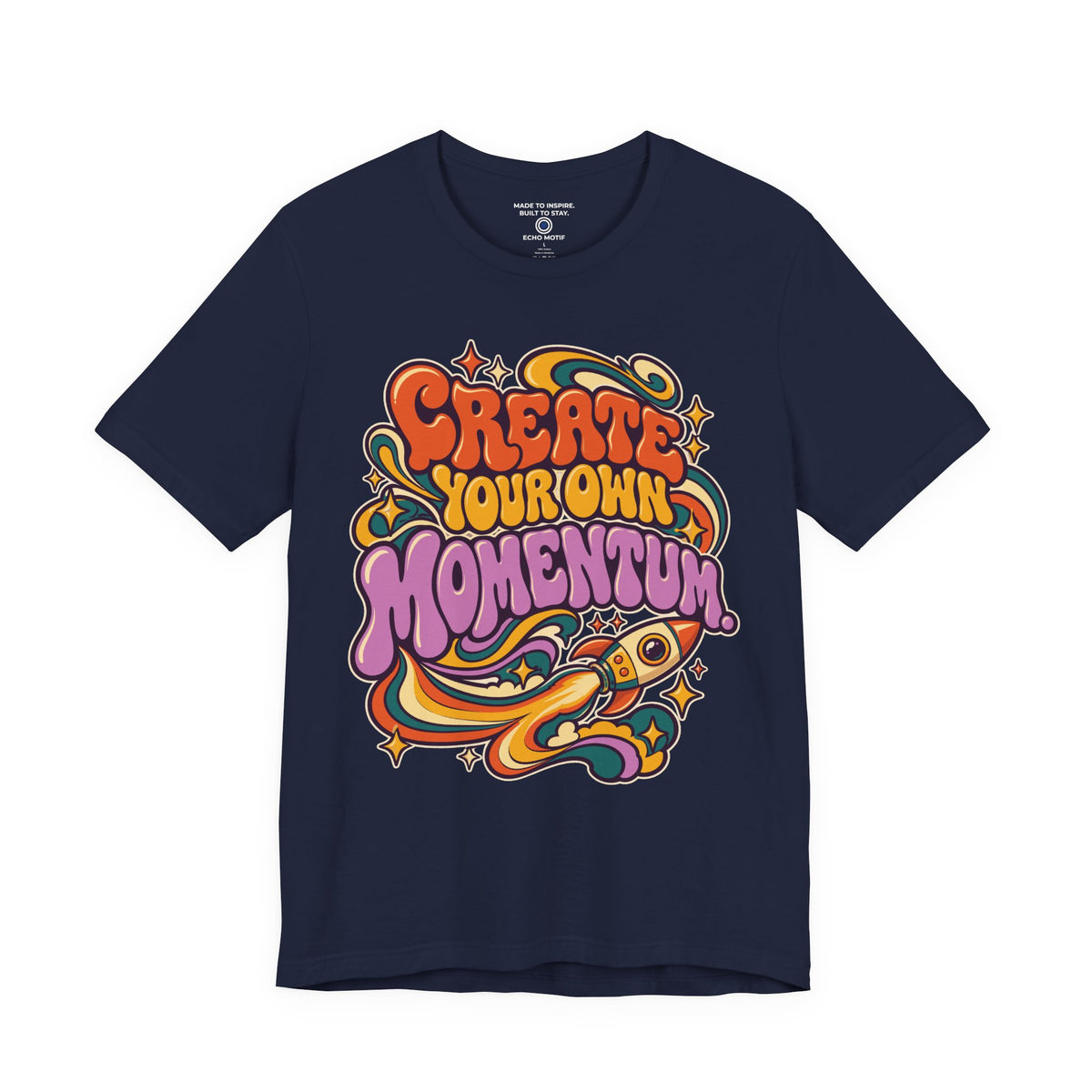Create Your Own Momentum. — Retro & Psychedelic — Navy — front