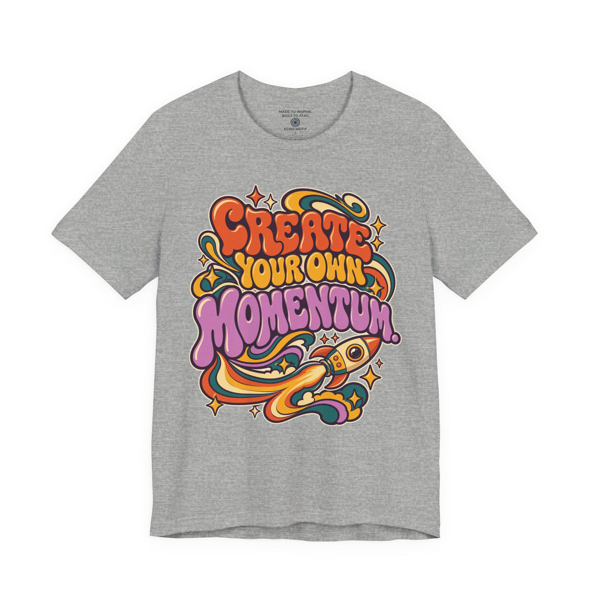 Create Your Own Momentum. — Retro & Psychedelic — Athletic Heather — front