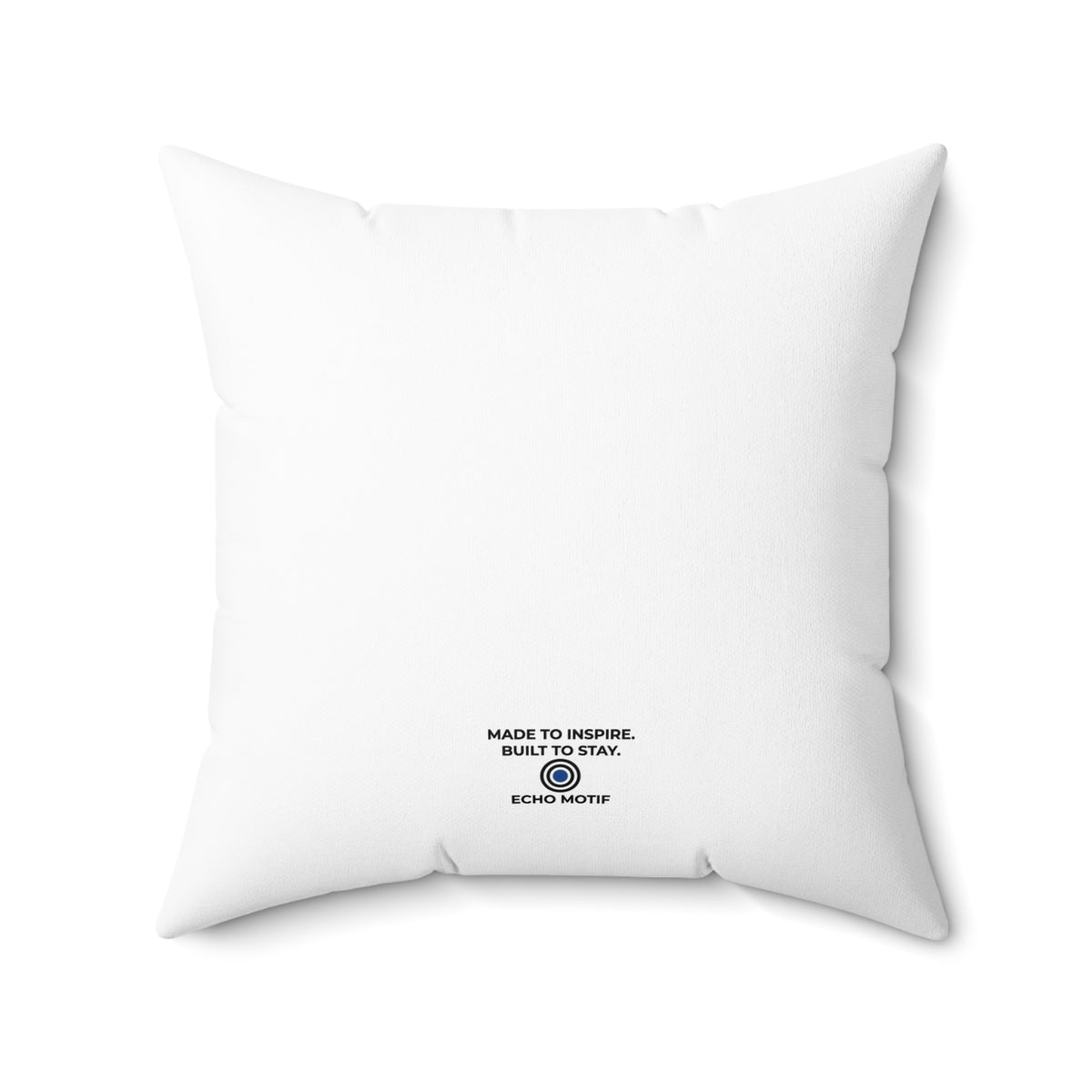 Less Talk, More Action. White Spun Polyester Square Pillow — Graffiti & Street Art