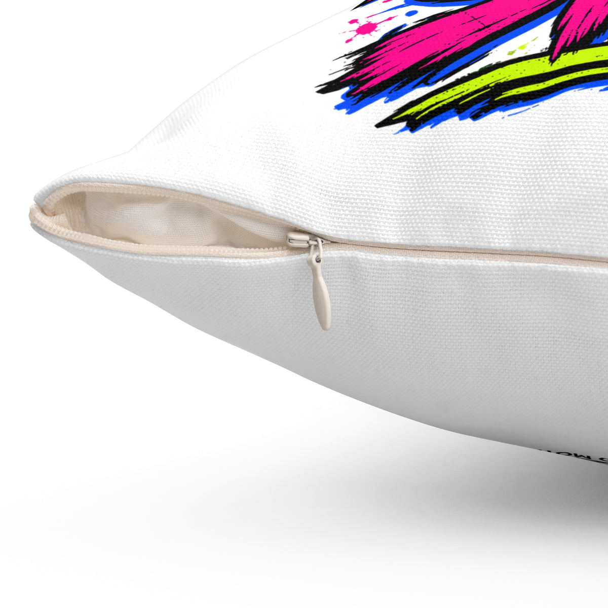 My Life Is A Comedy And I'm The Star. White Spun Polyester Square Pillow — Grunge & Vibrant