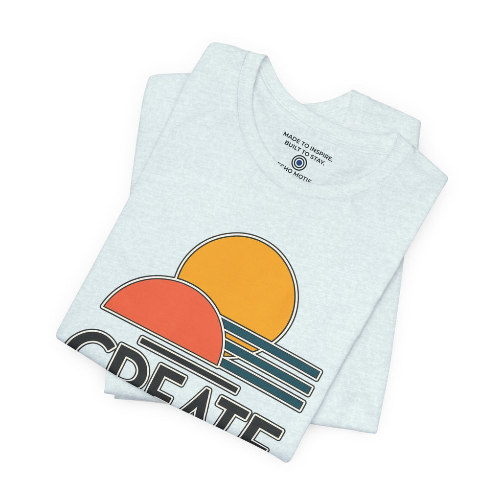 Create Your Own Sunshine. — Modern & Minimalist — Heather Ice Blue — folded