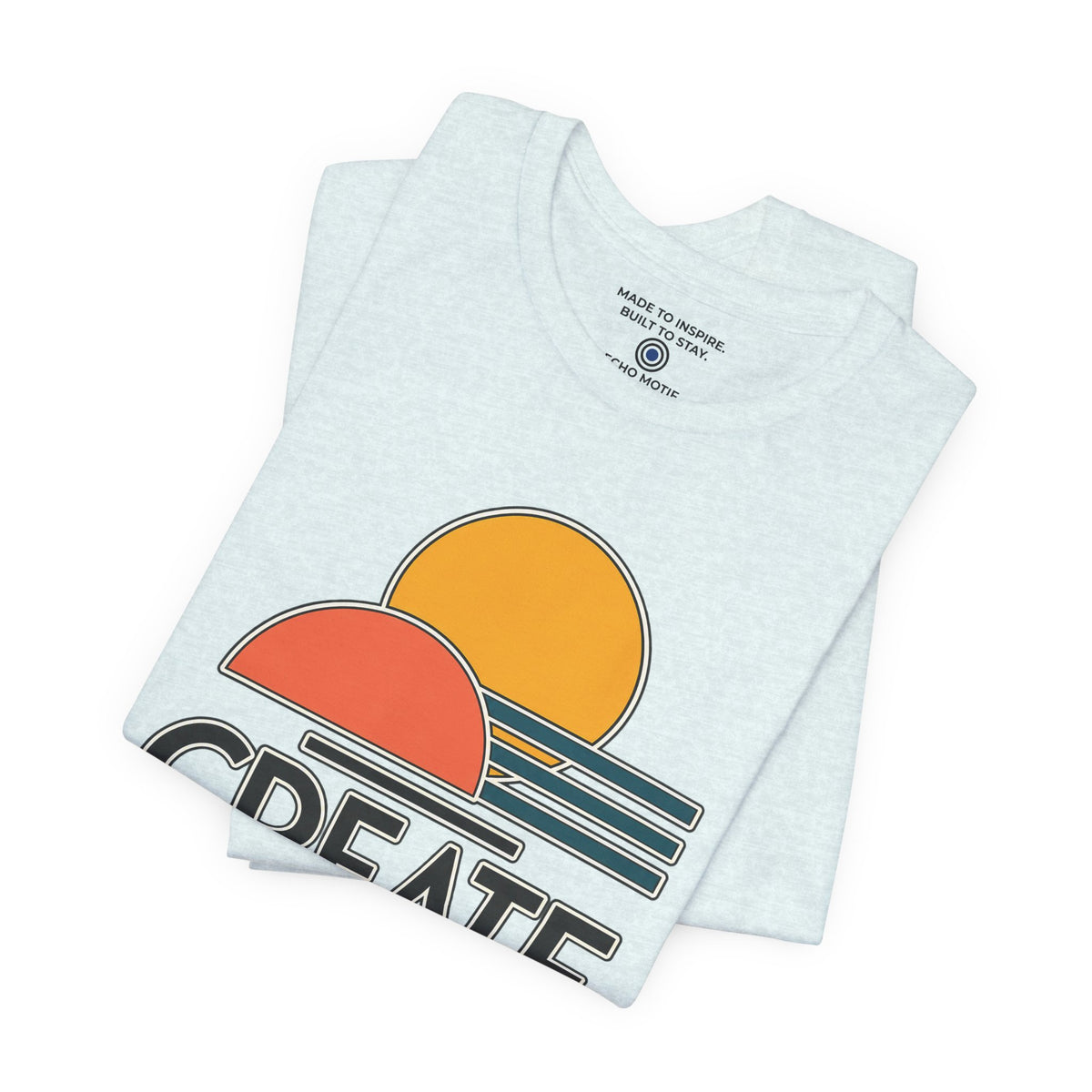Create Your Own Sunshine. — Modern & Minimalist — Heather Ice Blue — folded