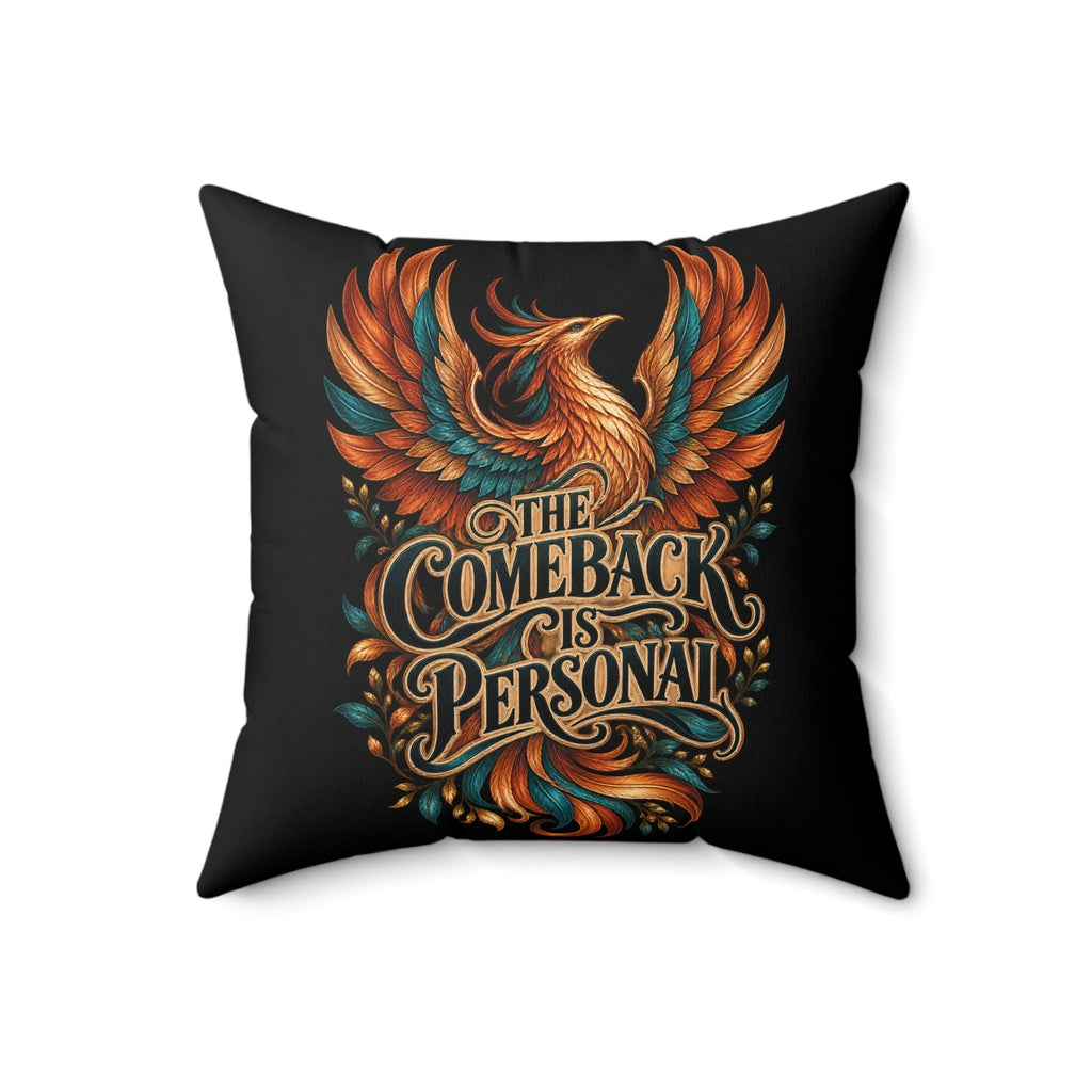 black Inspirational & Artistic pillow 18-inch front