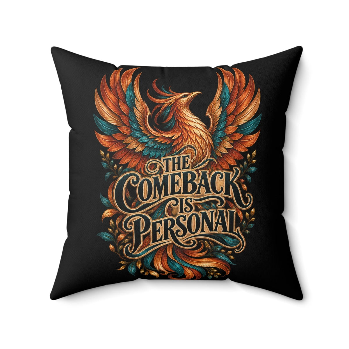 black Inspirational & Artistic pillow 20-inch front