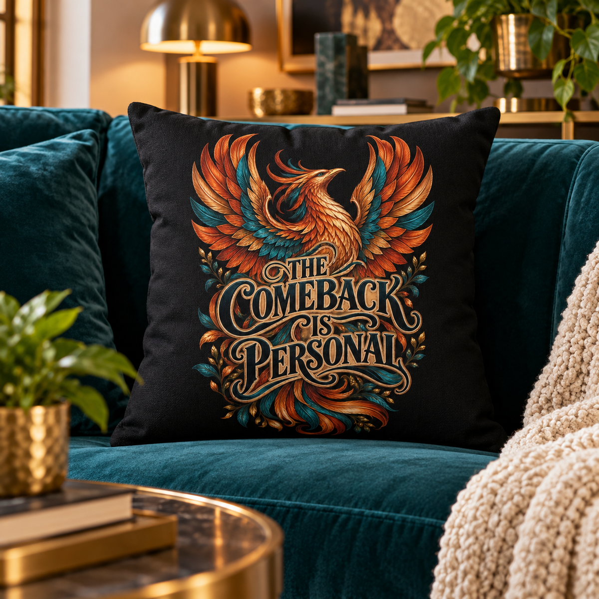 black Inspirational & Artistic pillow lifestyle