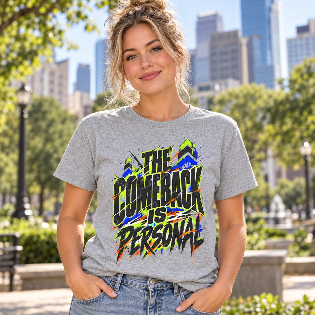The Comeback Is Personal. — Grunge & Vibrant — Athletic Heather — lifestyle