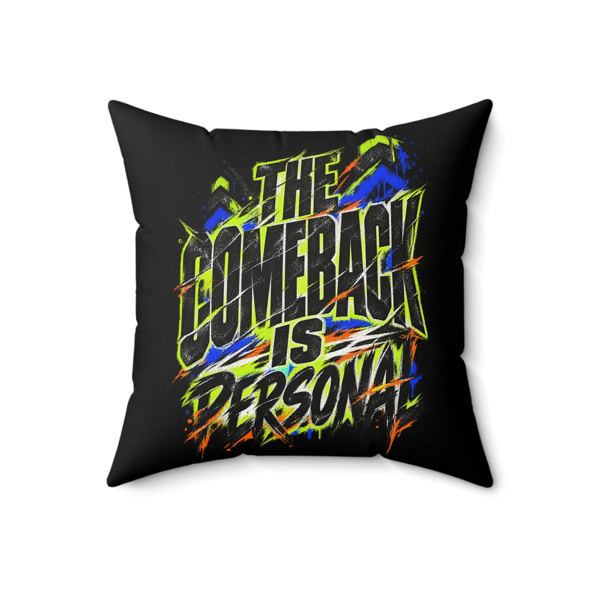 black Grunge & Vibrant pillow front18