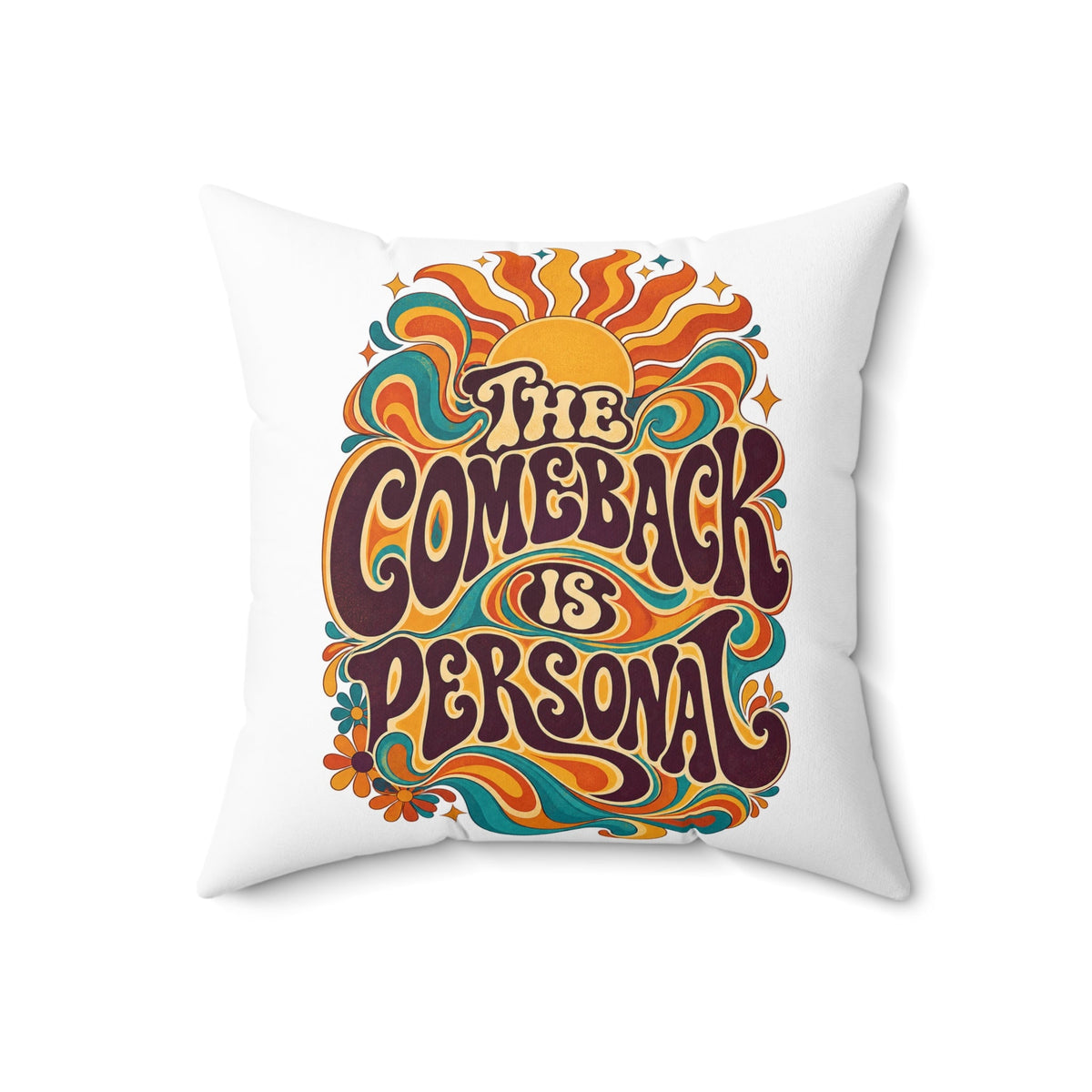 white retro pillow 18-inch front