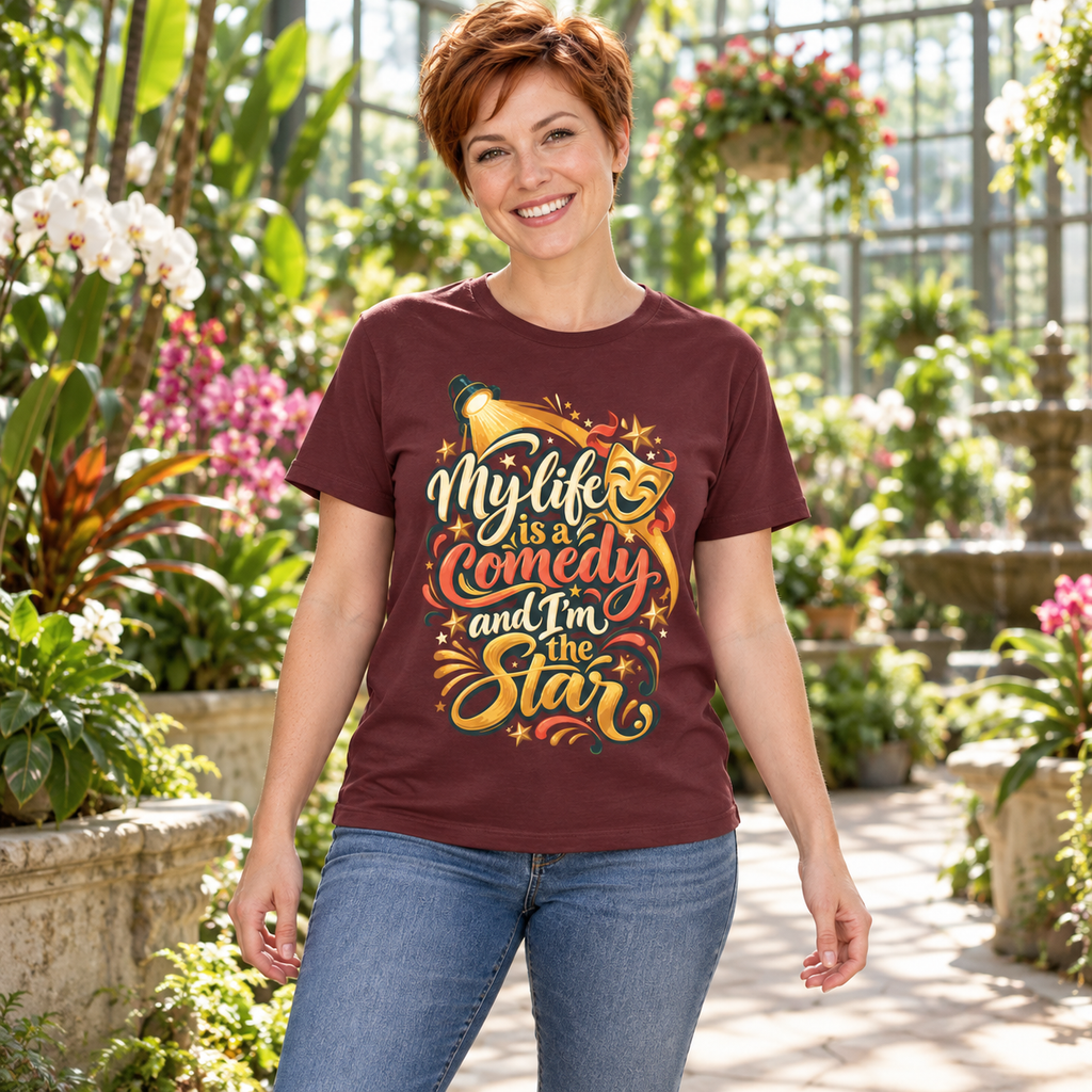 My Life Is A Comedy And I'm The Star. — Inspirational & Artistic — Maroon — lifestyle