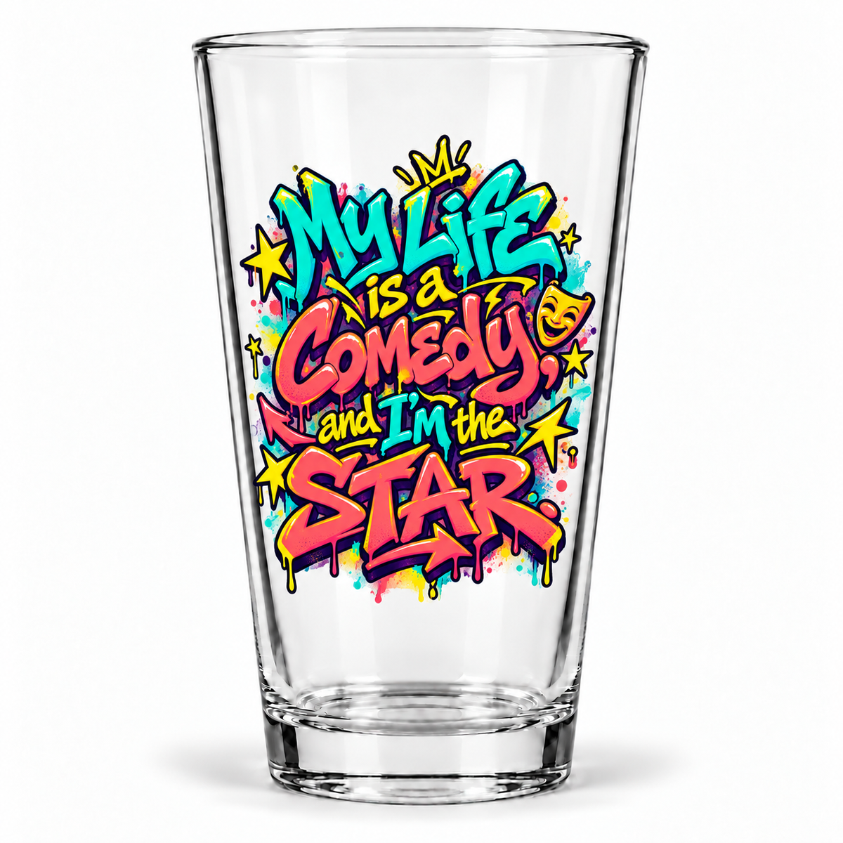 Graffiti & Street Art — clear 16 oz Comedy pint glass