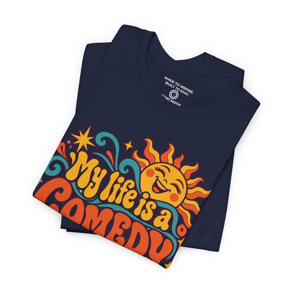 My Life Is A Comedy And I'm The Star. — Retro & Psychedelic — Navy — folded