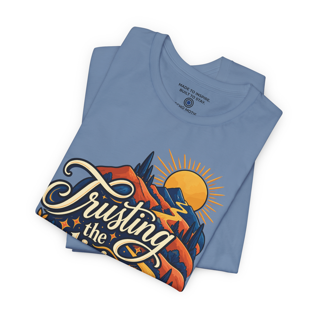 Trusting the divine detour. — Inspirational & Artistic — Steel Blue — folded