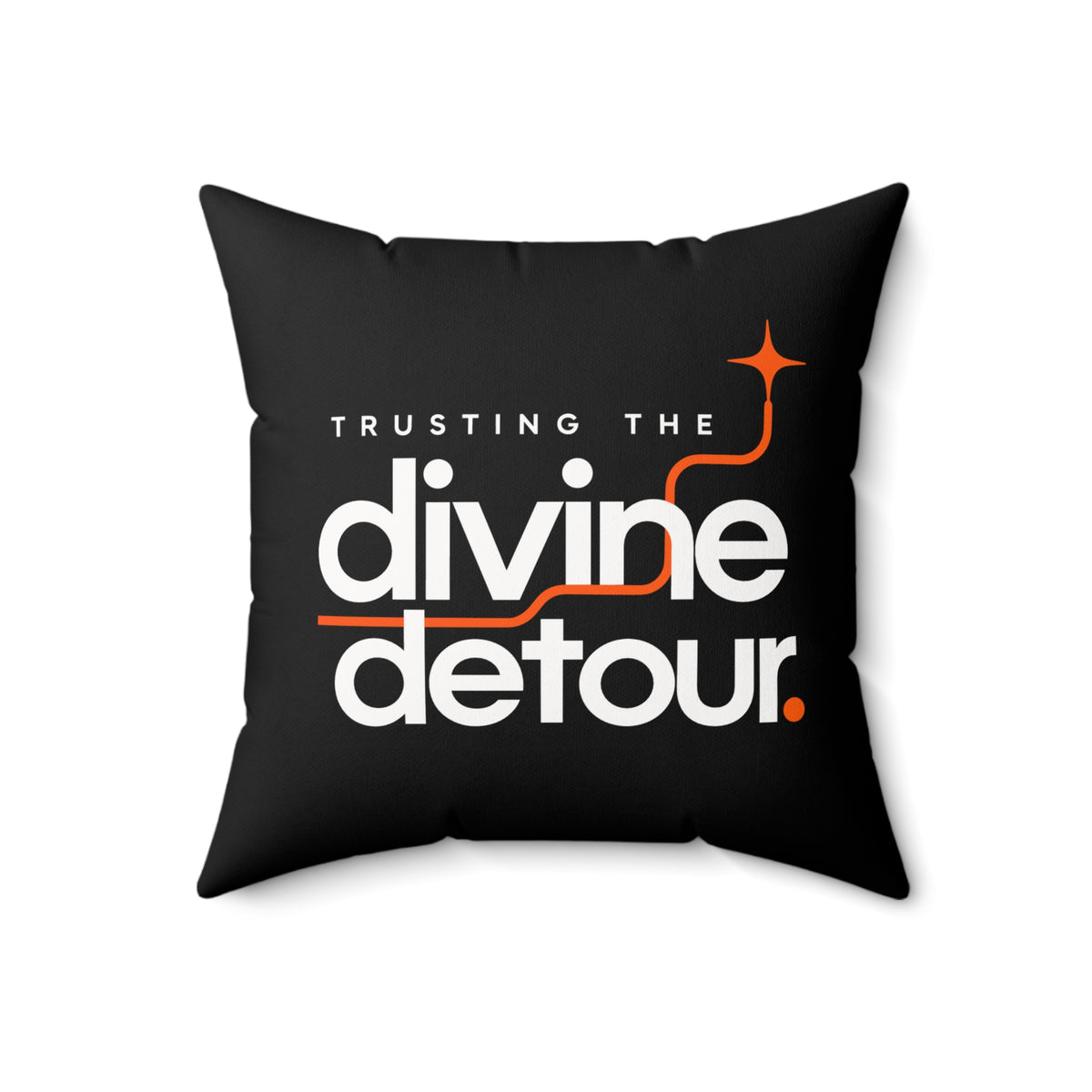 Trusting the divine detour. — modern-minimalist — black pillow — 18-front