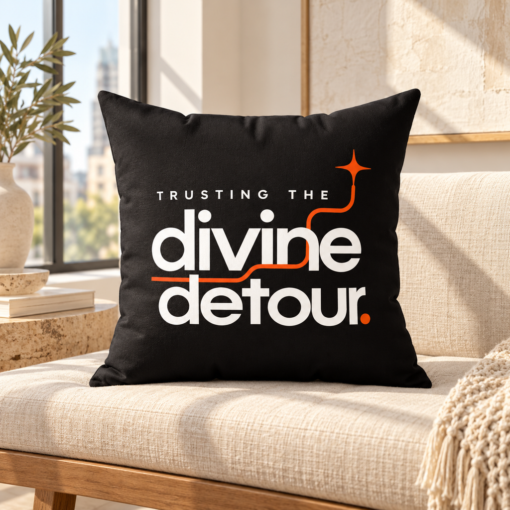 Trusting the divine detour. — modern-minimalist — black pillow — lifestyle