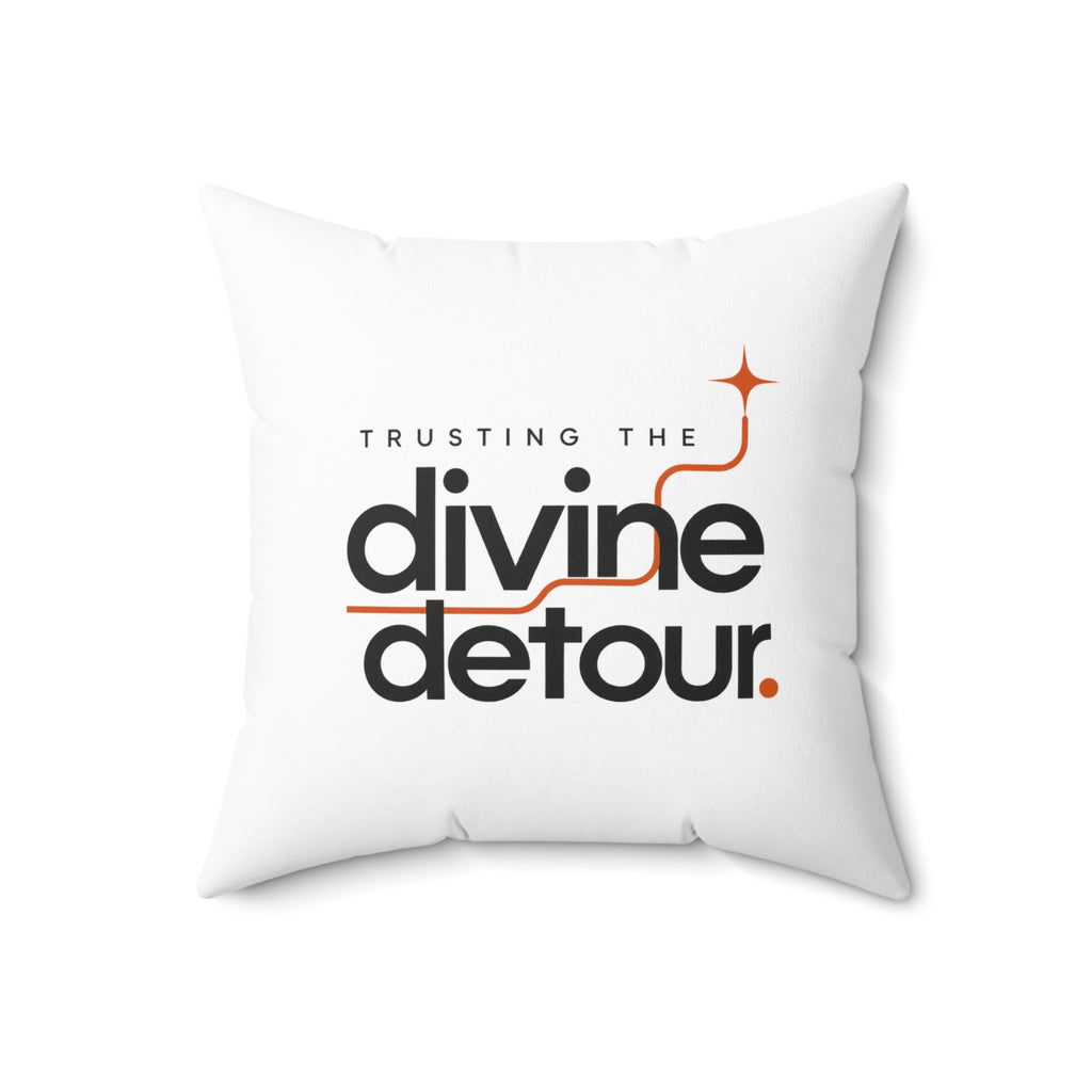 Trusting the divine detour. — modern-minimalist — white pillow — 18-front