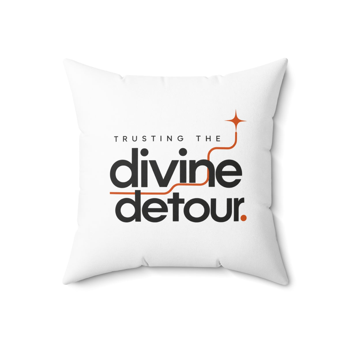 Trusting the divine detour. — modern-minimalist — white pillow — 18-front