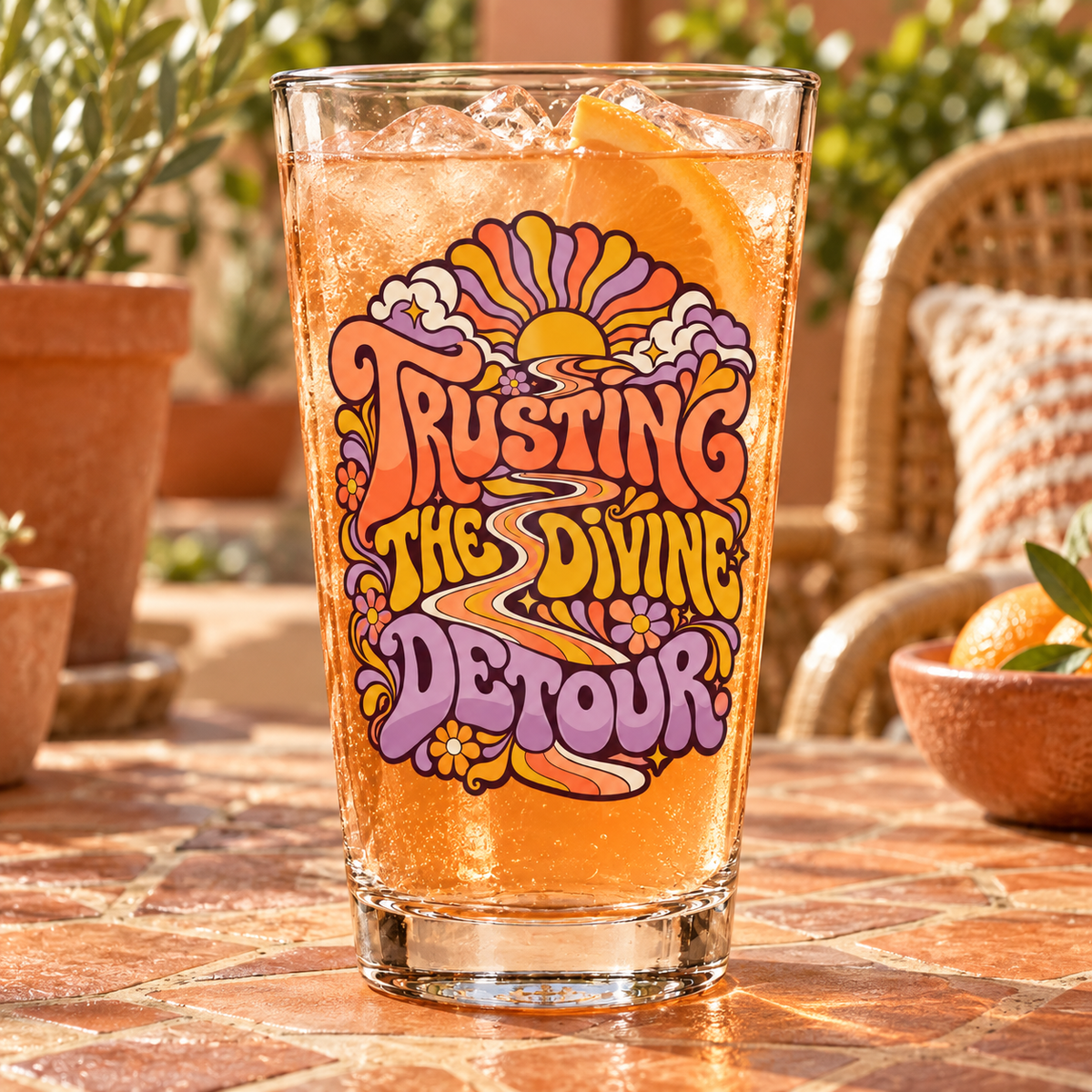 Trusting the divine detour. — Retro & Psychedelic — pint — lifestyle