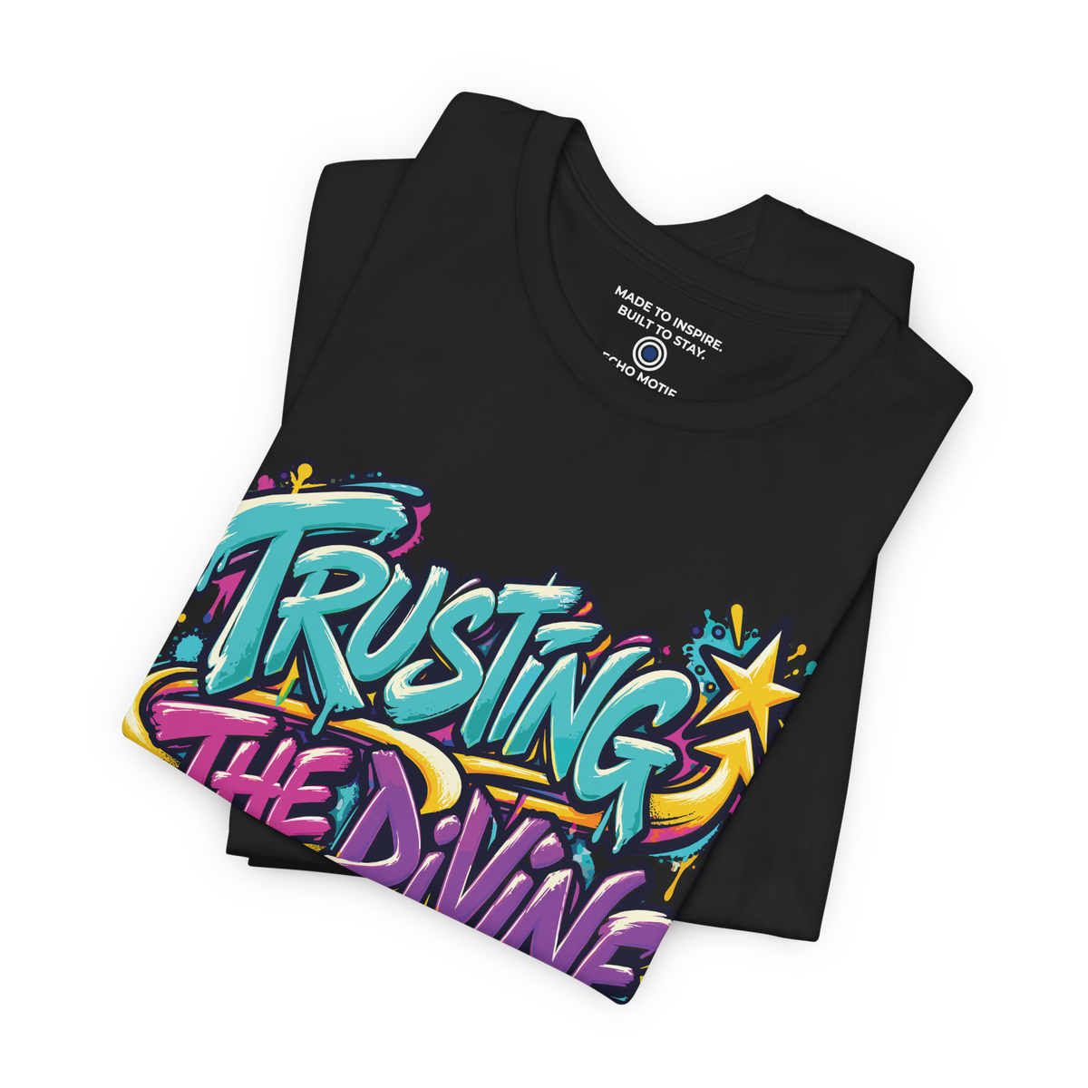Trusting the divine detour. — Graffiti & Street Art — Black — folded