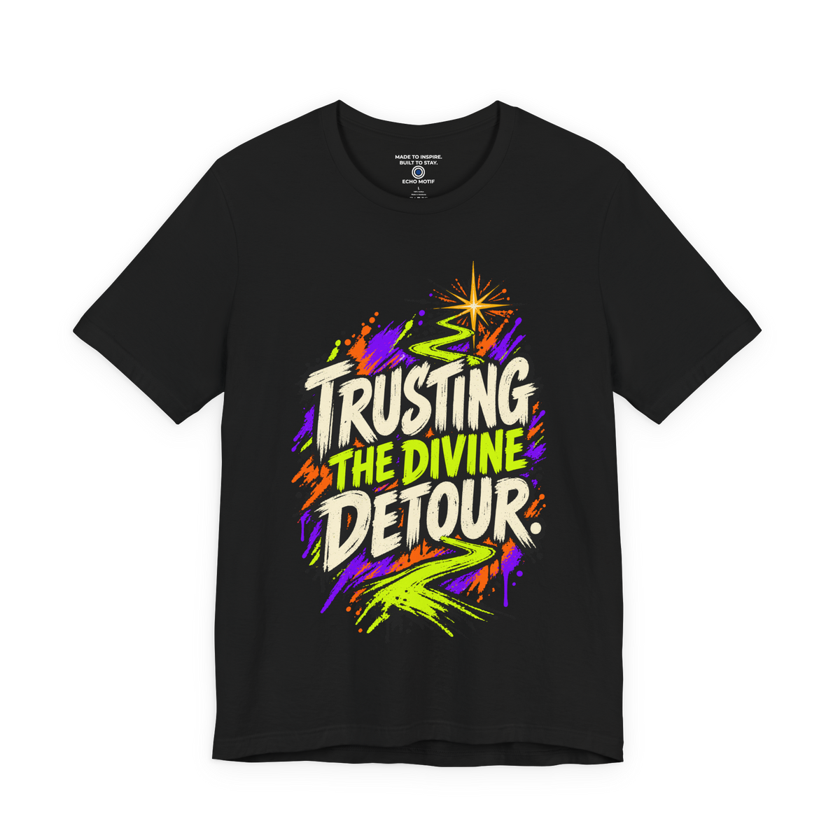 Trusting the divine detour. — Grunge & Vibrant — Black — front