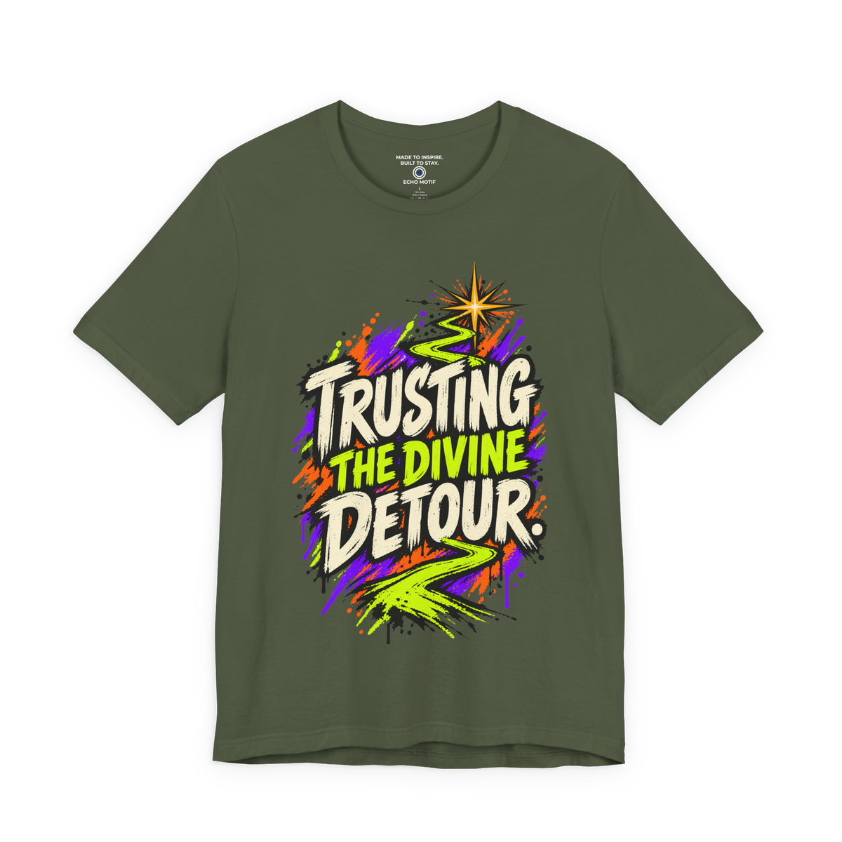 Trusting the divine detour. — Grunge & Vibrant — Military Green — front