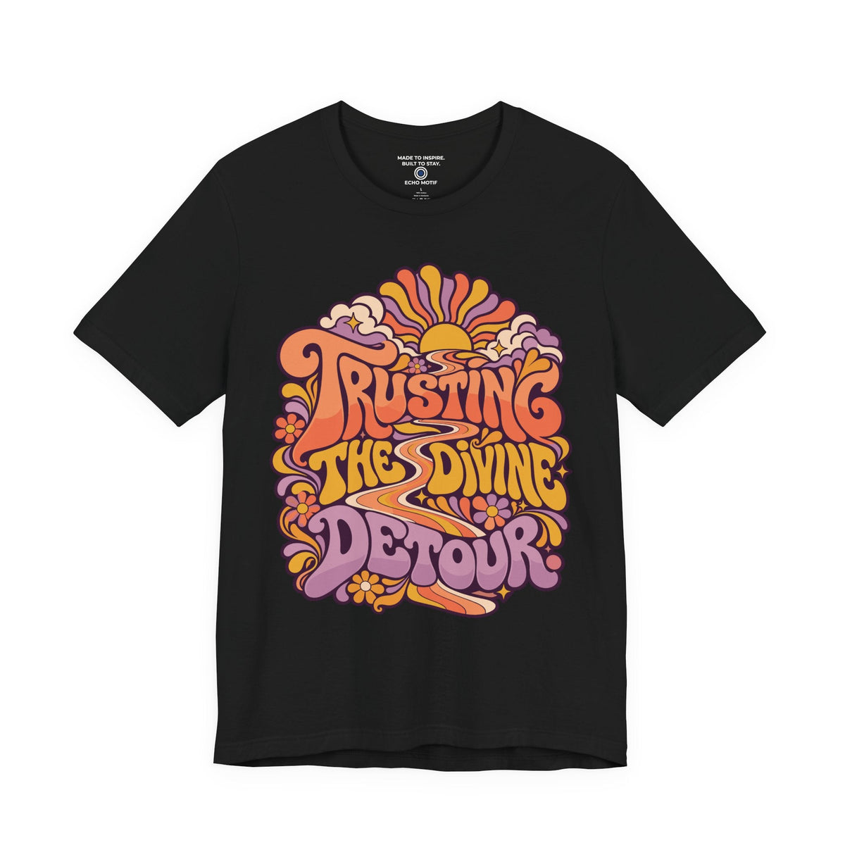 Trusting the divine detour. — Retro & Psychedelic — Black — front
