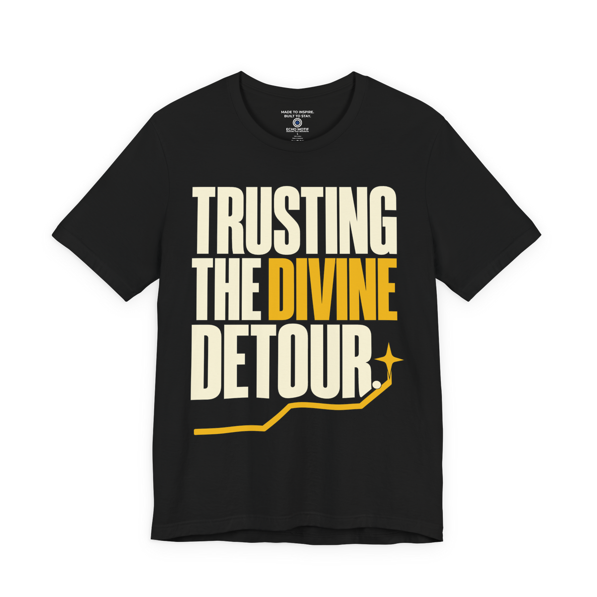 Trusting the divine detour. — Simple & Direct — Black — front