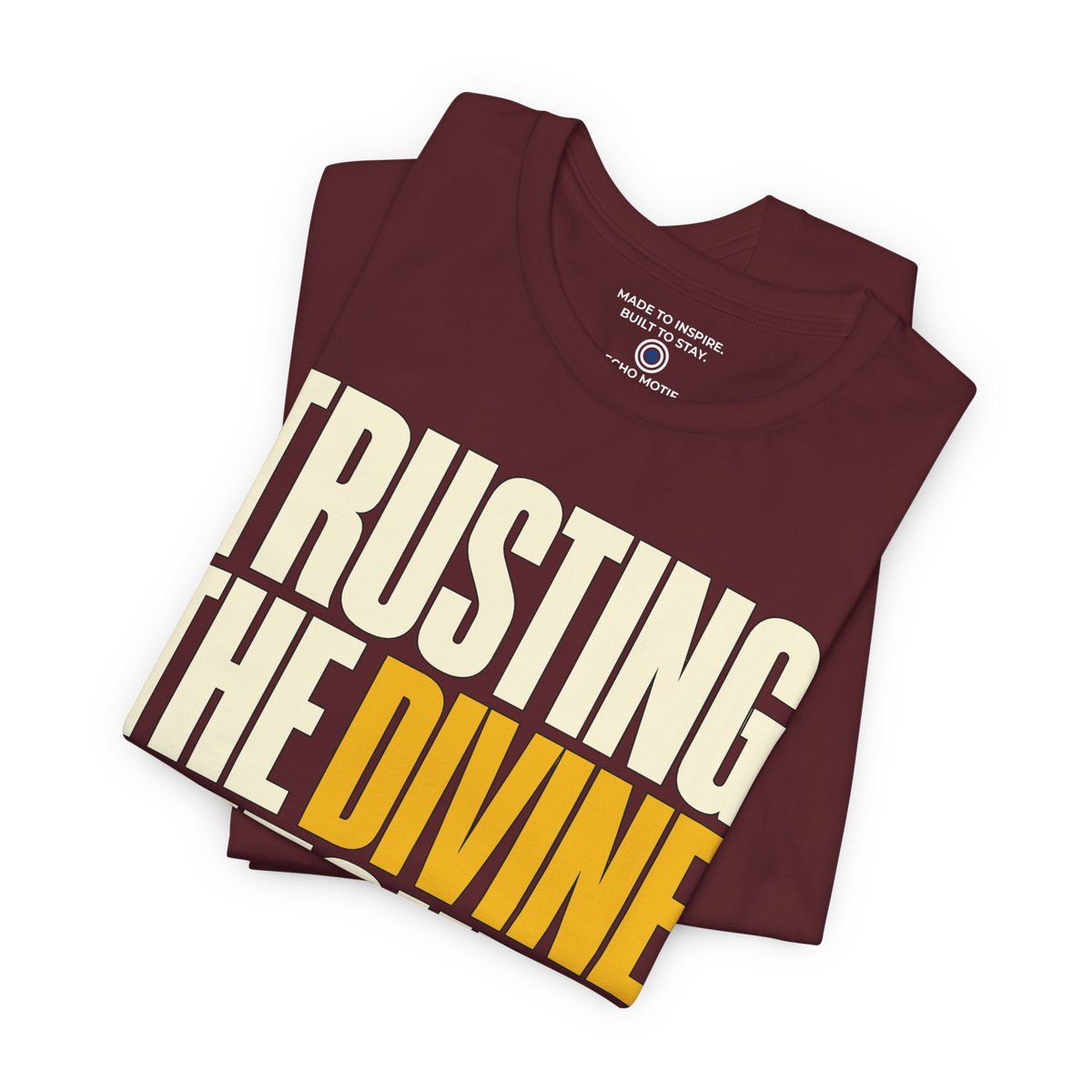 Trusting the divine detour. — Simple & Direct — Maroon — folded