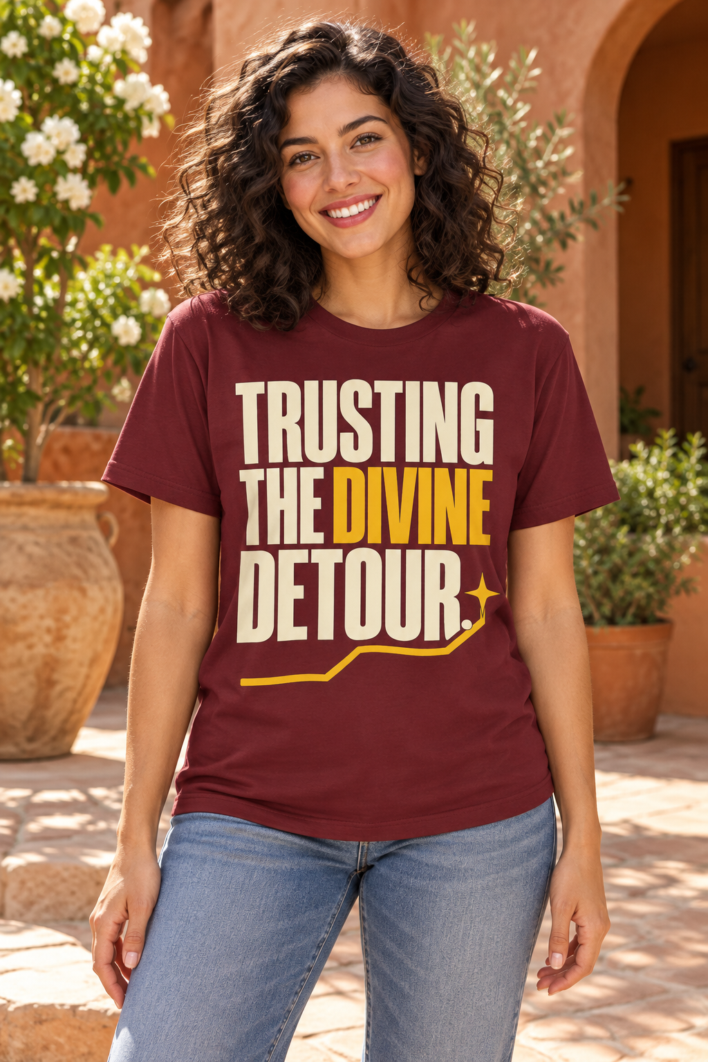 Trusting the divine detour. — Simple & Direct — Maroon — lifestyle