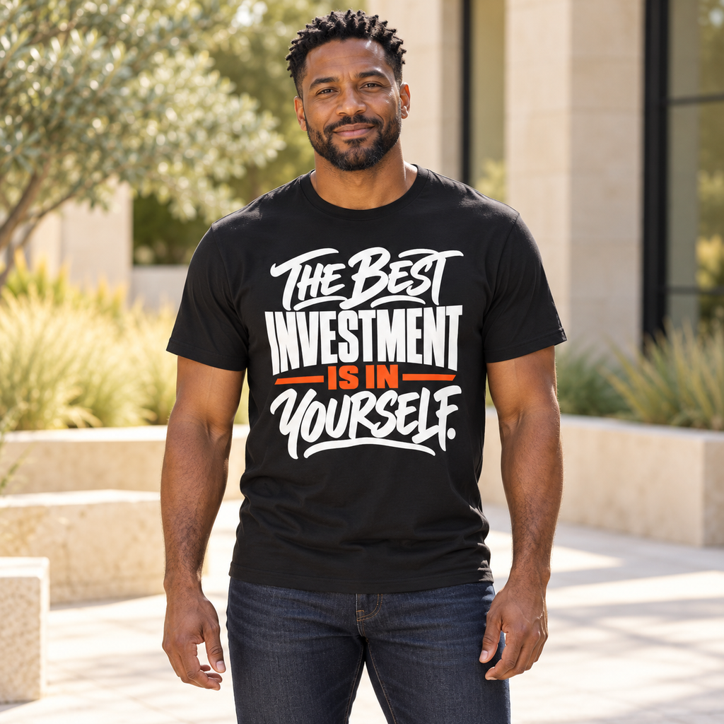 The Best Investment Is In Yourself. — Simple & Direct — Black — lifestyle