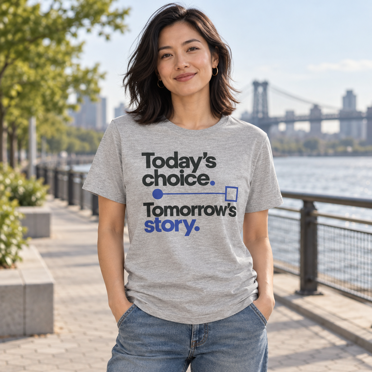 Today’s choice. Tomorrow’s story. — Modern & Minimalist — Athletic Heather — lifestyle