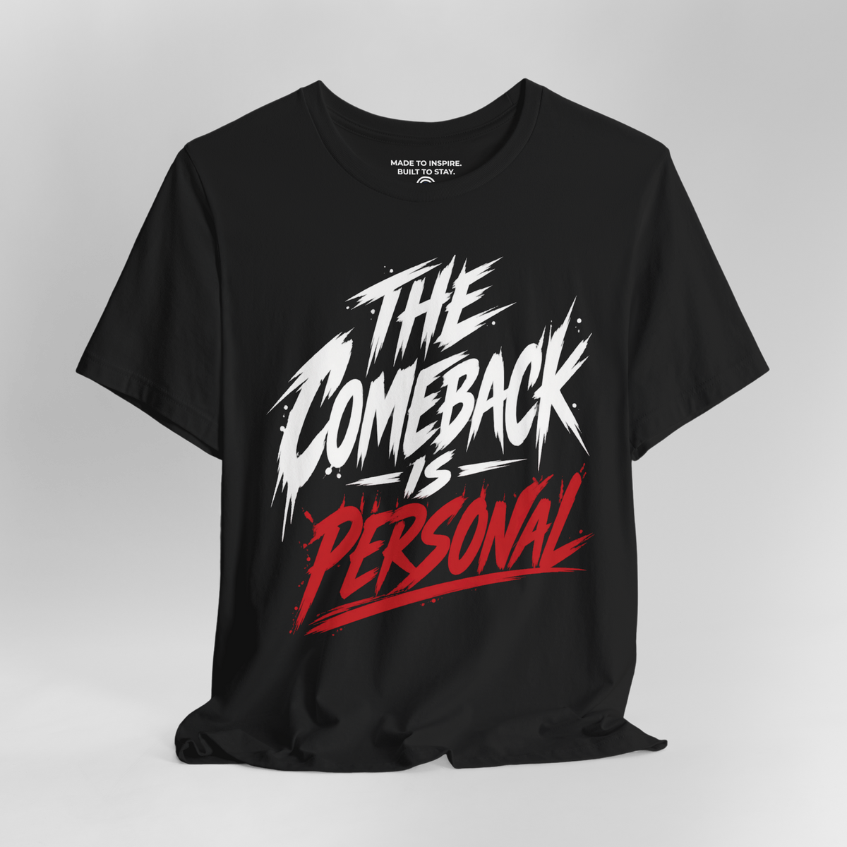 The Comeback Is Personal. — Simple & Direct — Black — open
