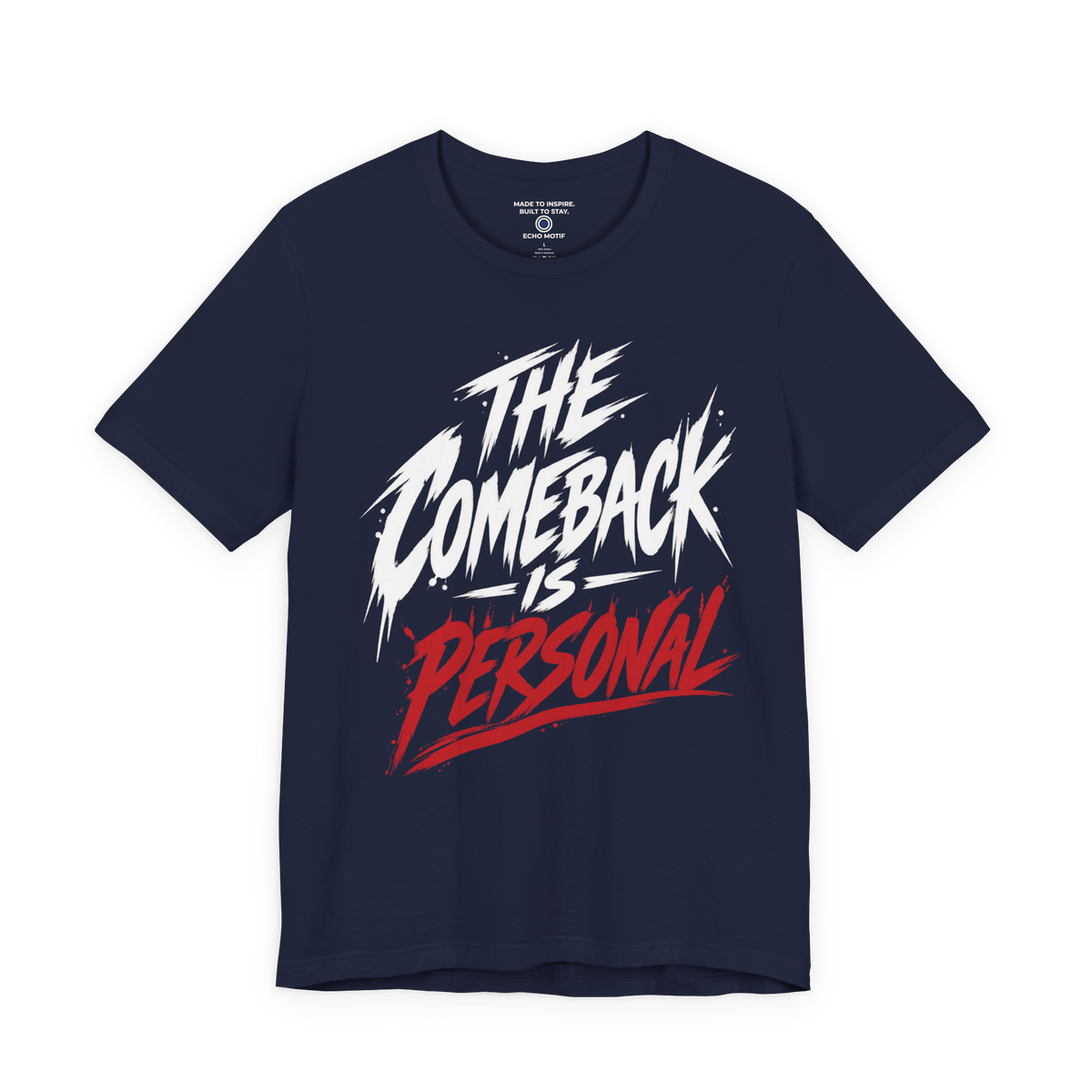 The Comeback Is Personal. — Simple & Direct — Navy — front
