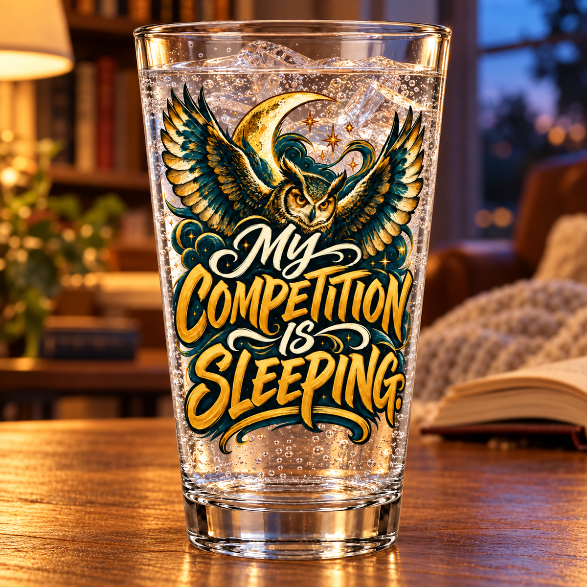 My competition is sleeping. — Inspirational & Artistic — pint — lifestyle