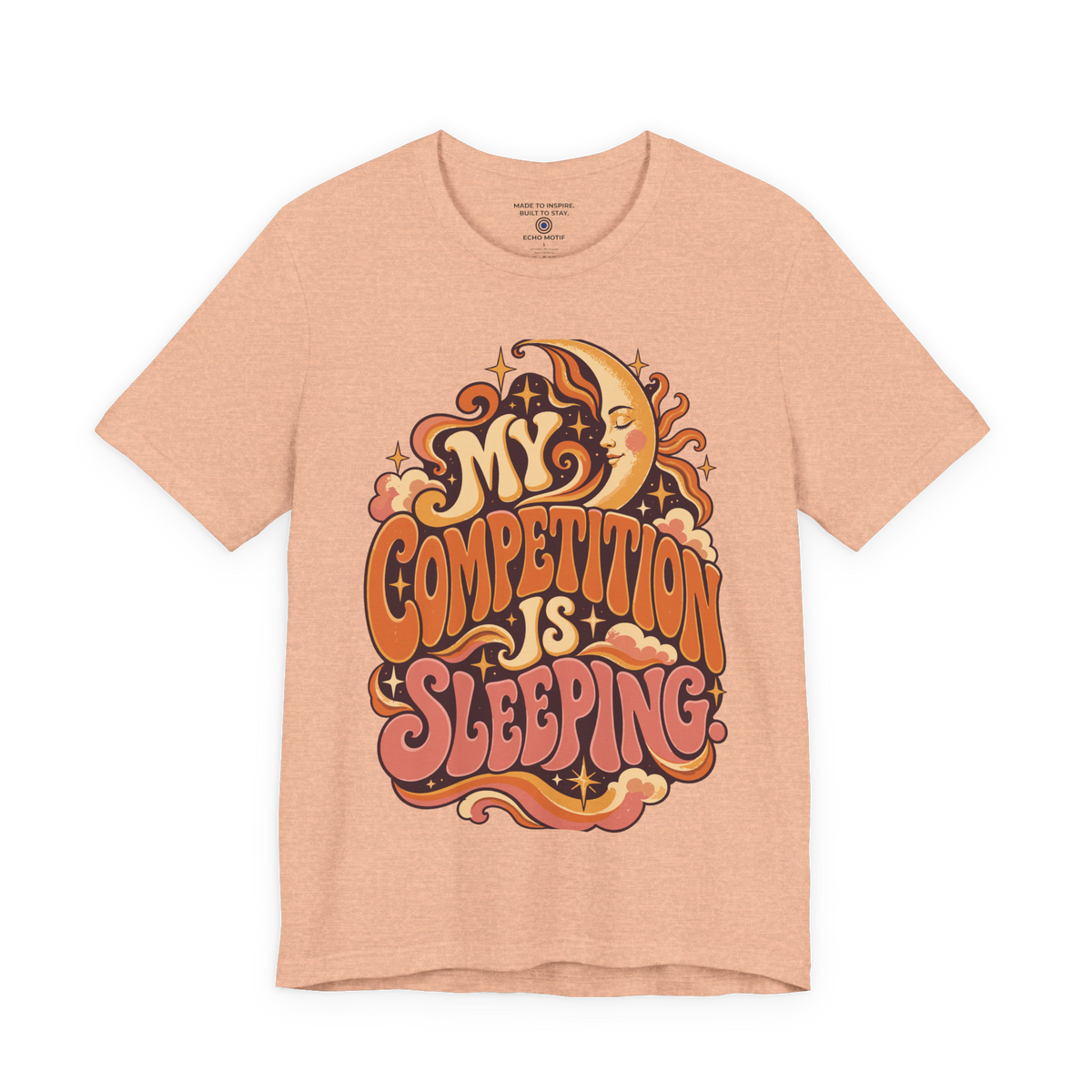 My competition is sleeping. — Retro & Psychedelic — Heather Peach — front