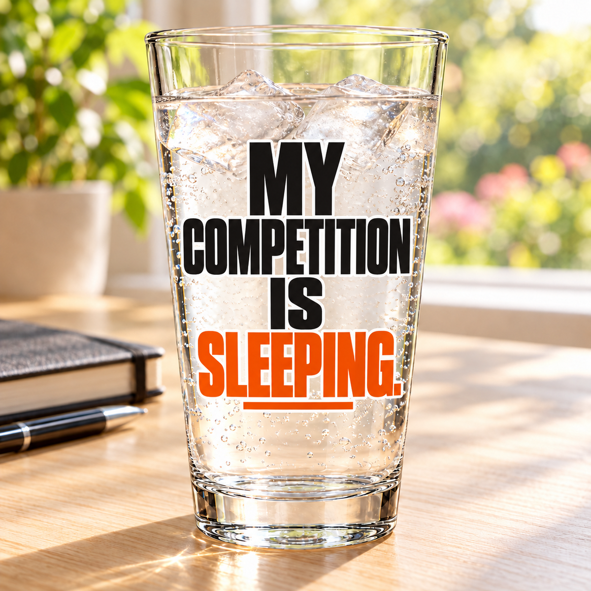 My competition is sleeping. — Simple & Direct — pint — lifestyle