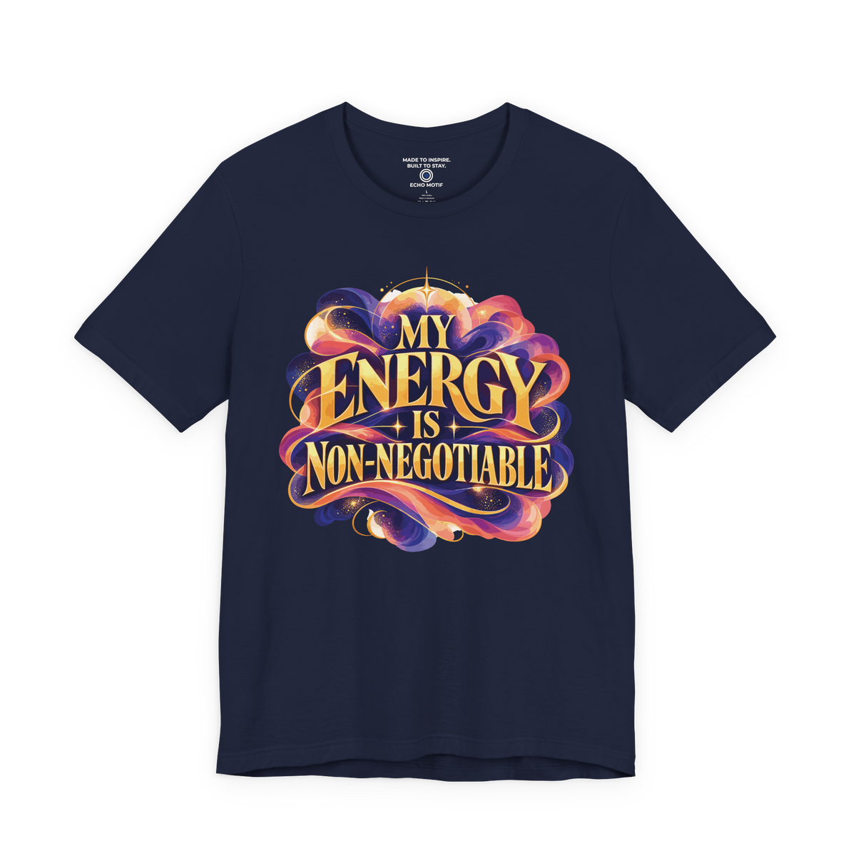 My Energy Is Non-Negotiable Inspirational & Artistic — Navy — front