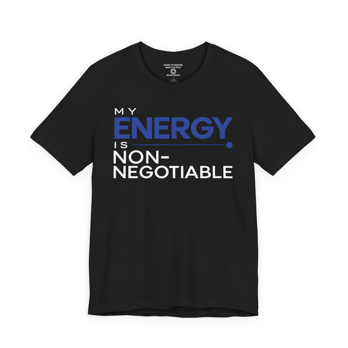 My Energy Is Non-Negotiable Modern & Minimalist — Black — front