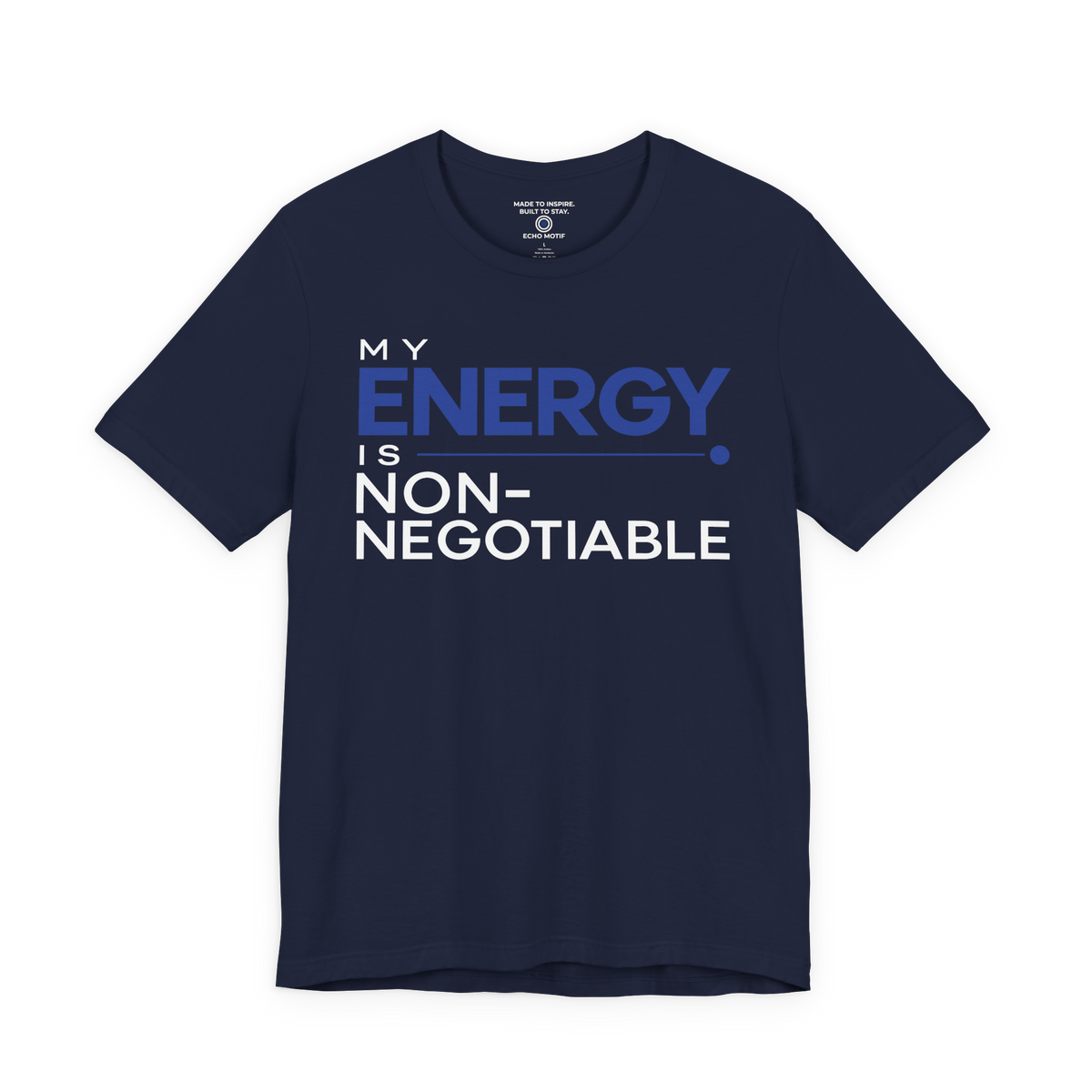 My Energy Is Non-Negotiable Modern & Minimalist — Navy — front