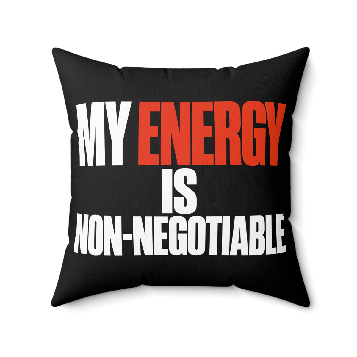 black Simple & Direct Energy pillow 20-inch front