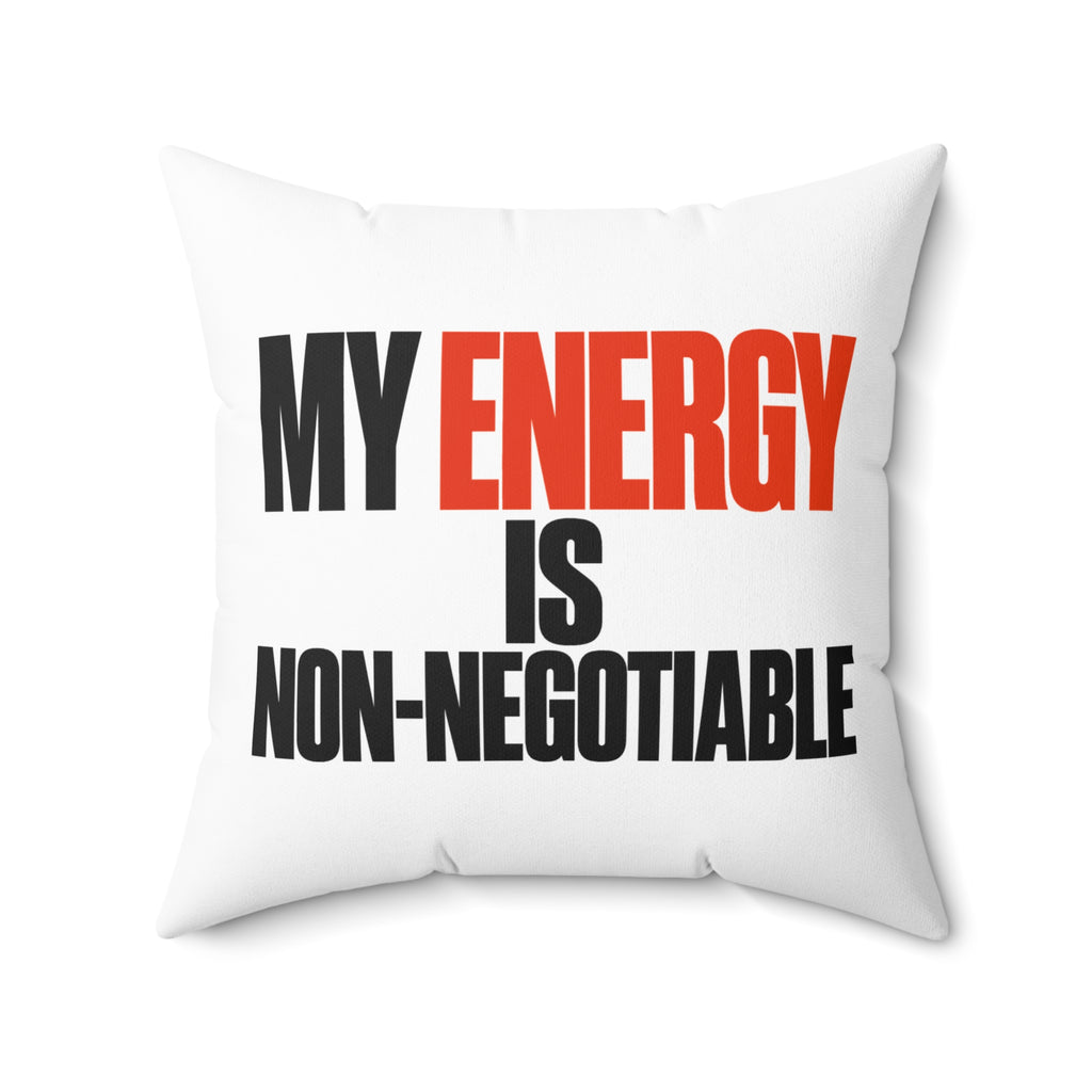 white Simple & Direct Energy pillow 20-inch front
