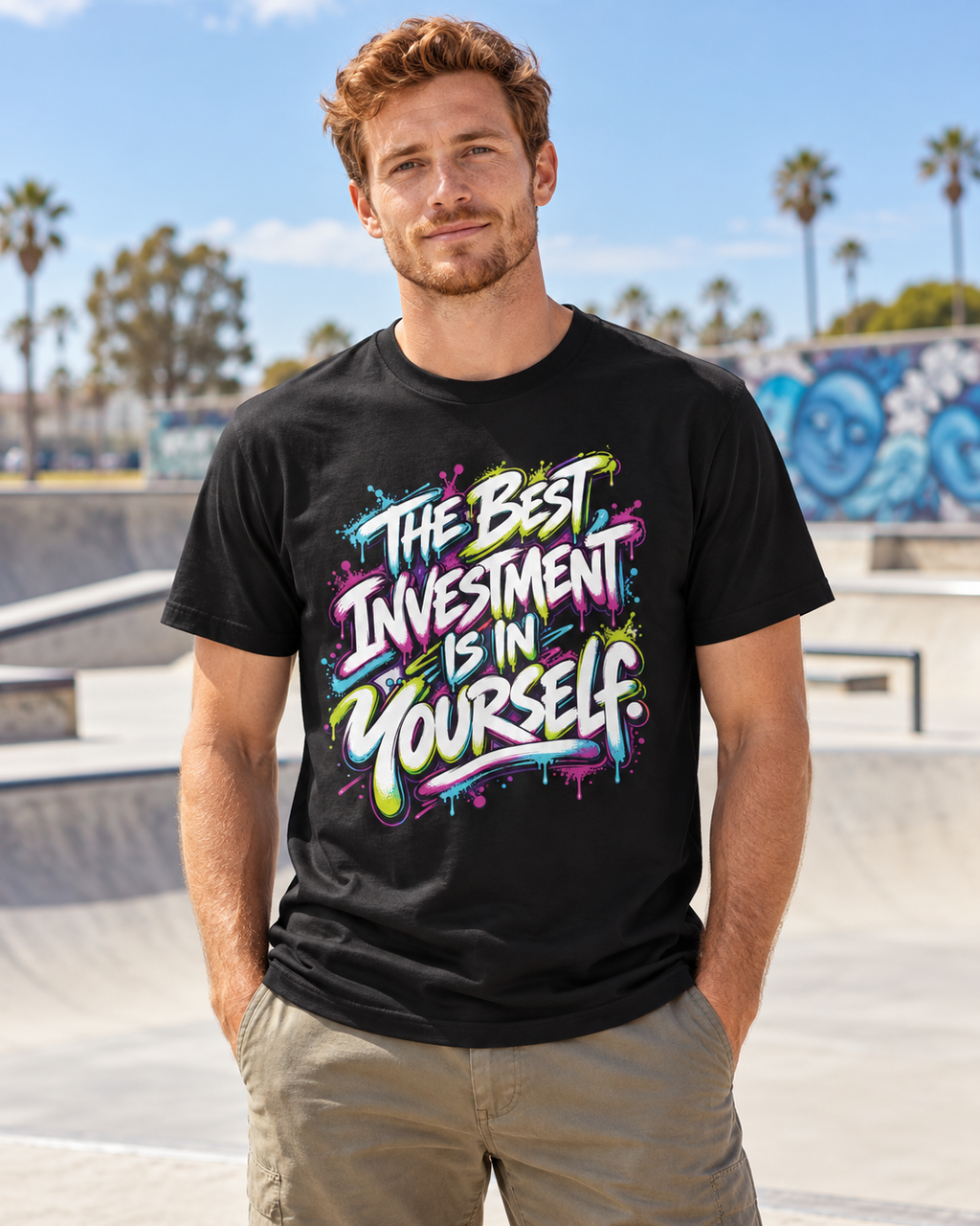 The Best Investment Is In Yourself. — Graffiti & Street Art — Black — lifestyle