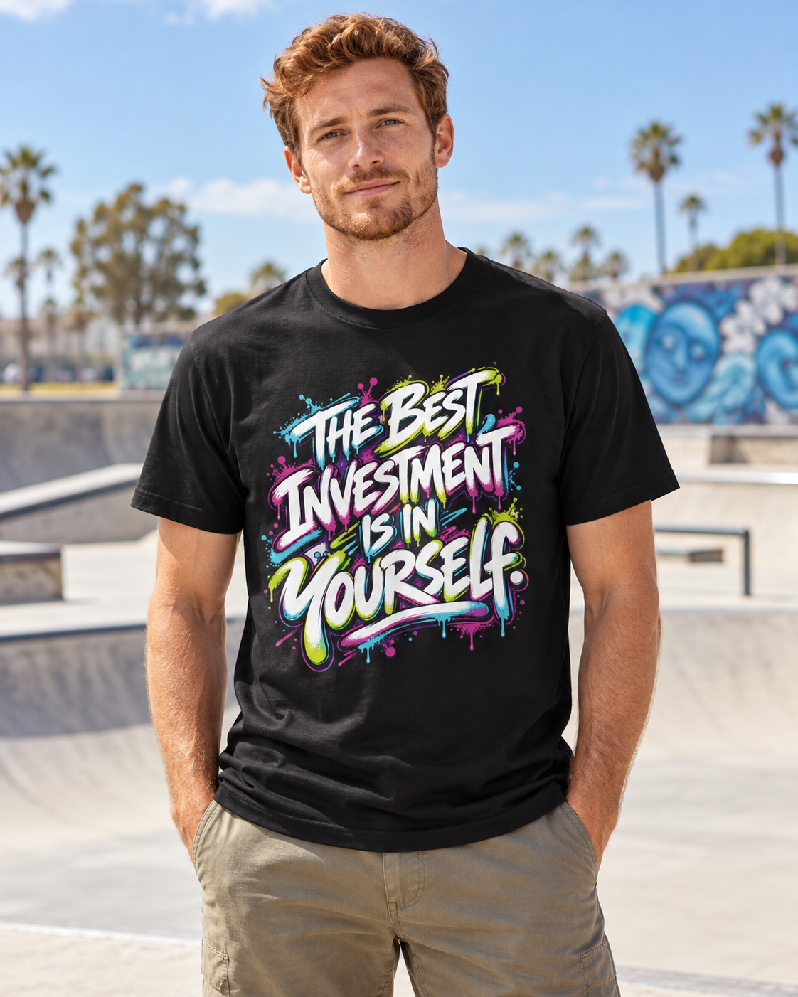 The Best Investment Is In Yourself. — Graffiti & Street Art — Black — lifestyle