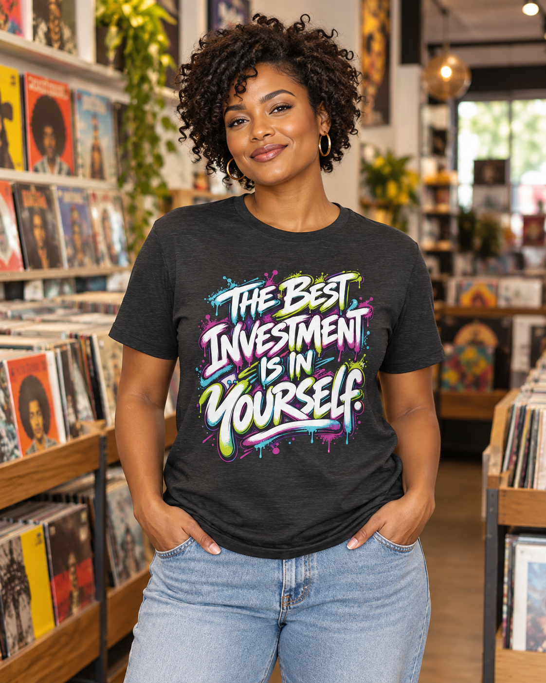 The Best Investment Is In Yourself. — Graffiti & Street Art — Dark Grey Heather — lifestyle