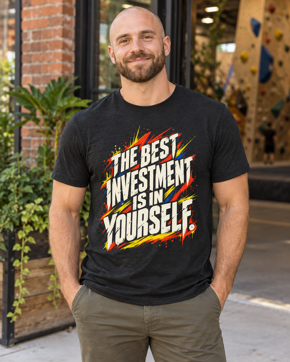 The Best Investment Is In Yourself. — Grunge & Vibrant — Black Heather — lifestyle
