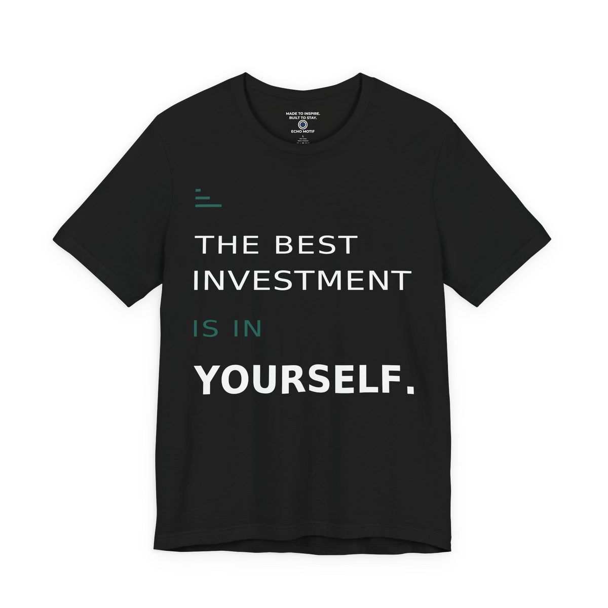 The Best Investment Is In Yourself. — Modern & Minimalist — Black — front