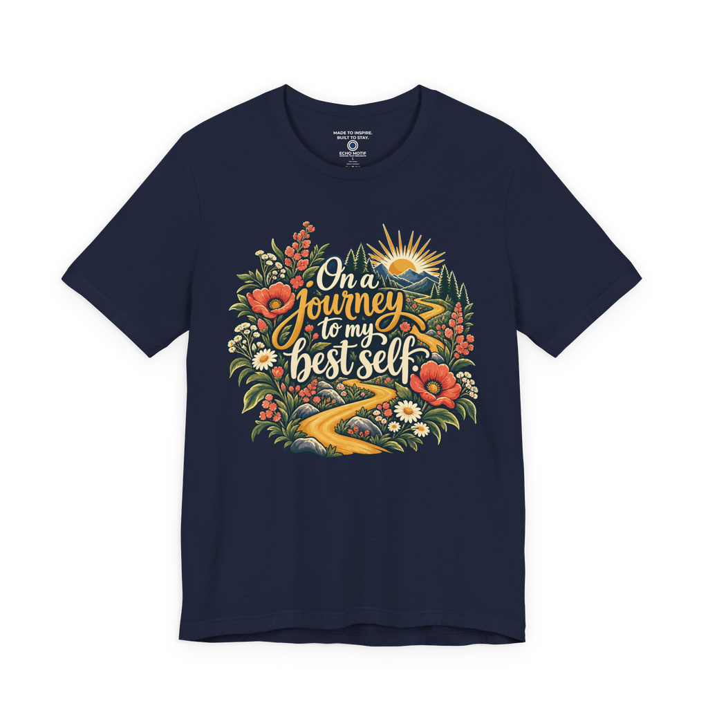 On a Journey to My Best Self. — Inspirational & Artistic — Navy — front